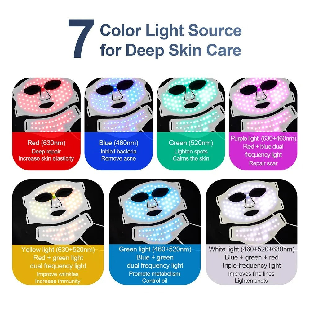 silicone led face mask