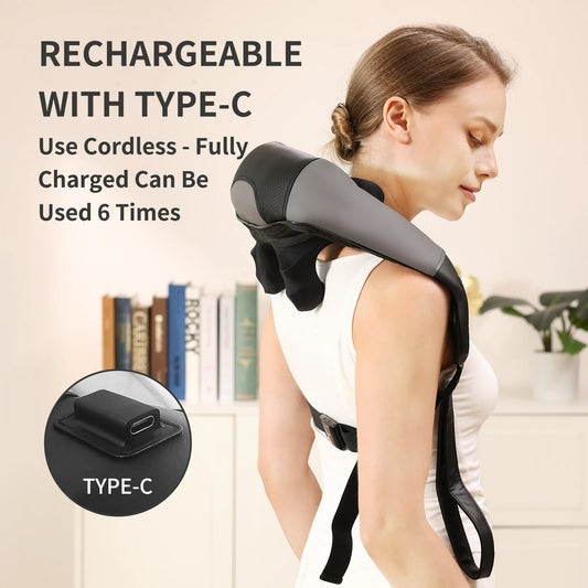 Cordless Neck & Shoulder Massager with Heat