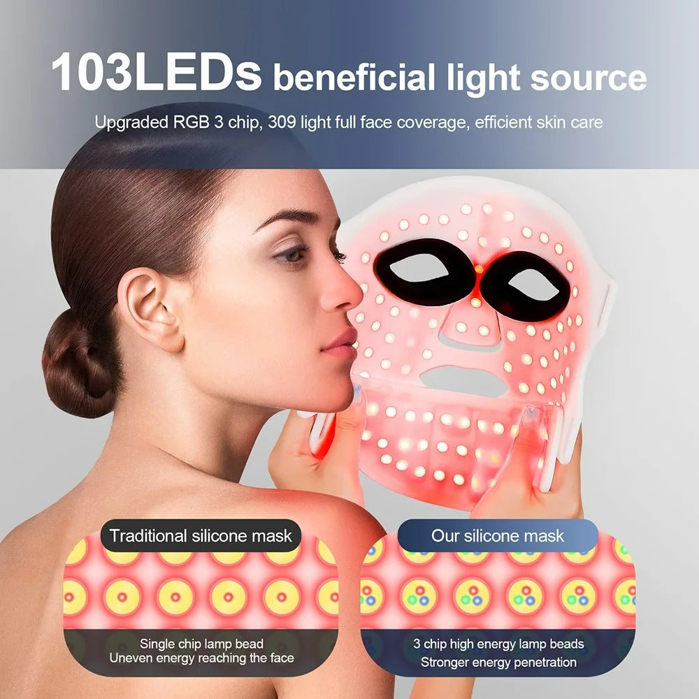 silicone led face mask