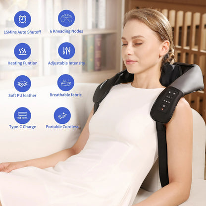Cordless Neck & Shoulder Massager with Heat